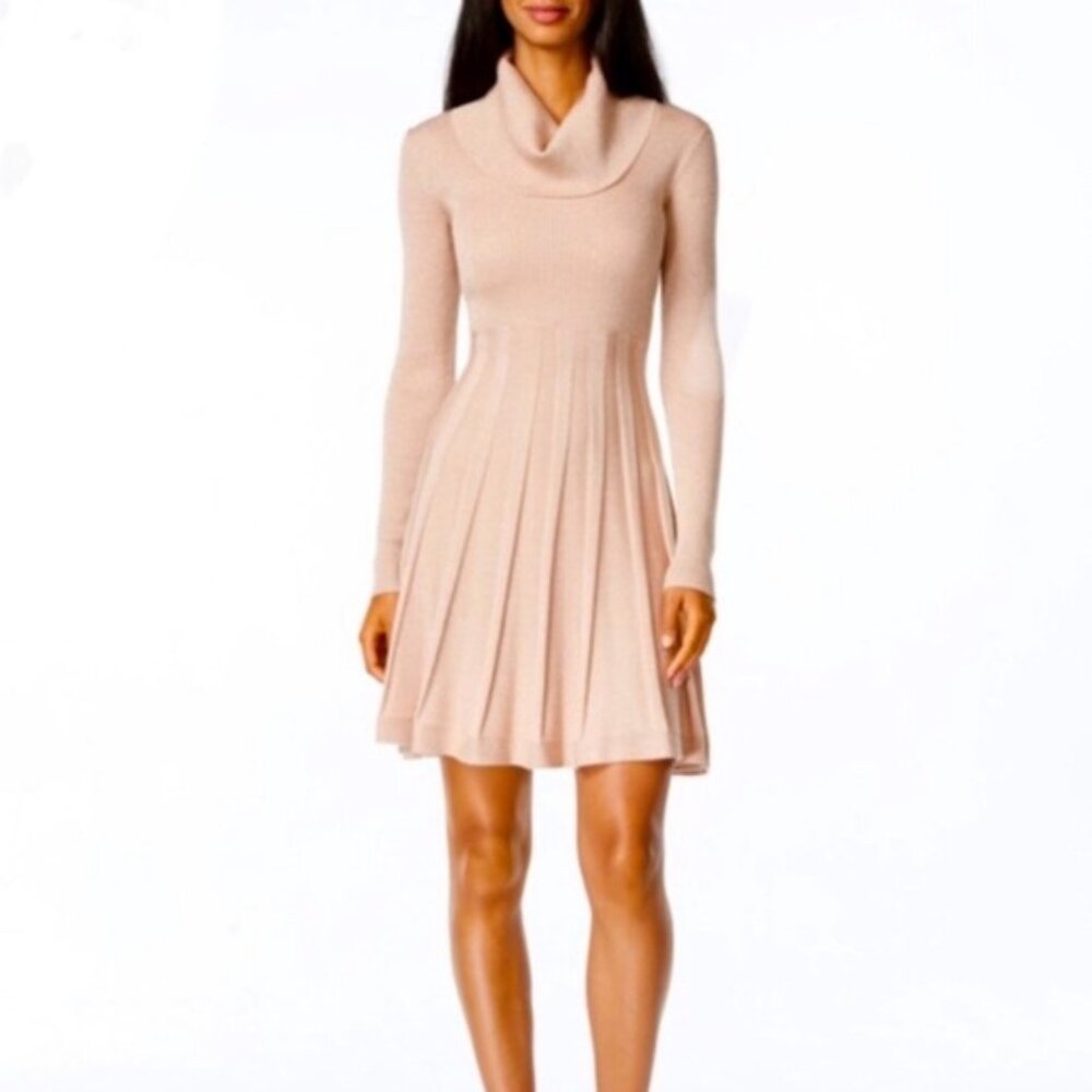 Calvin Klein Metallic Sweater Dress L